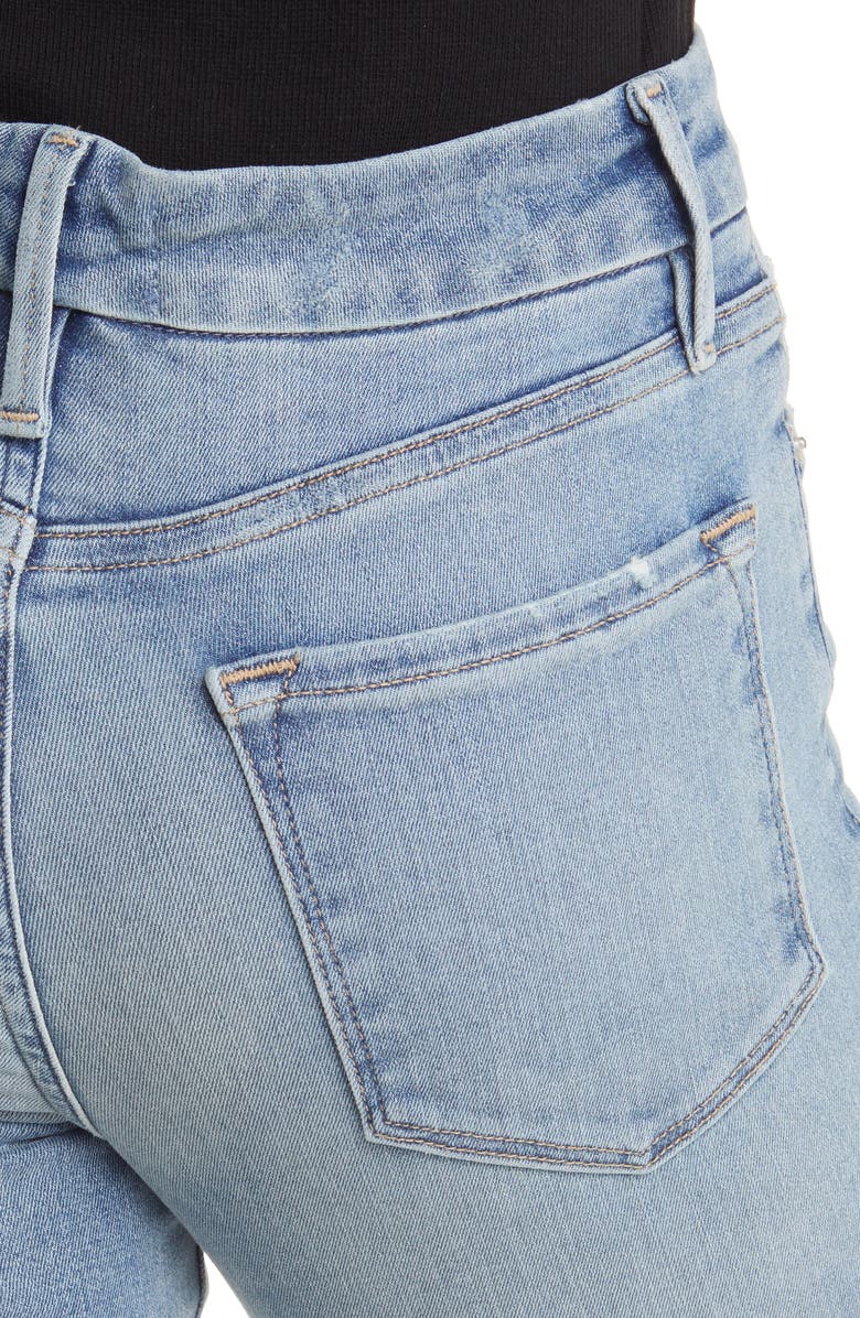 FRAME Le Crop Mini Bootcut Stagger Raw Hem Jeans, Alternate, color, 