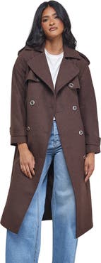 Warehouse Wool Mix Belted Trench Coat