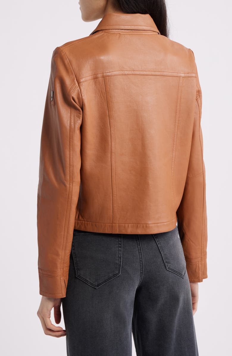 MAURITIUS Lefei Leather Jacket, Alternate, color, Camel