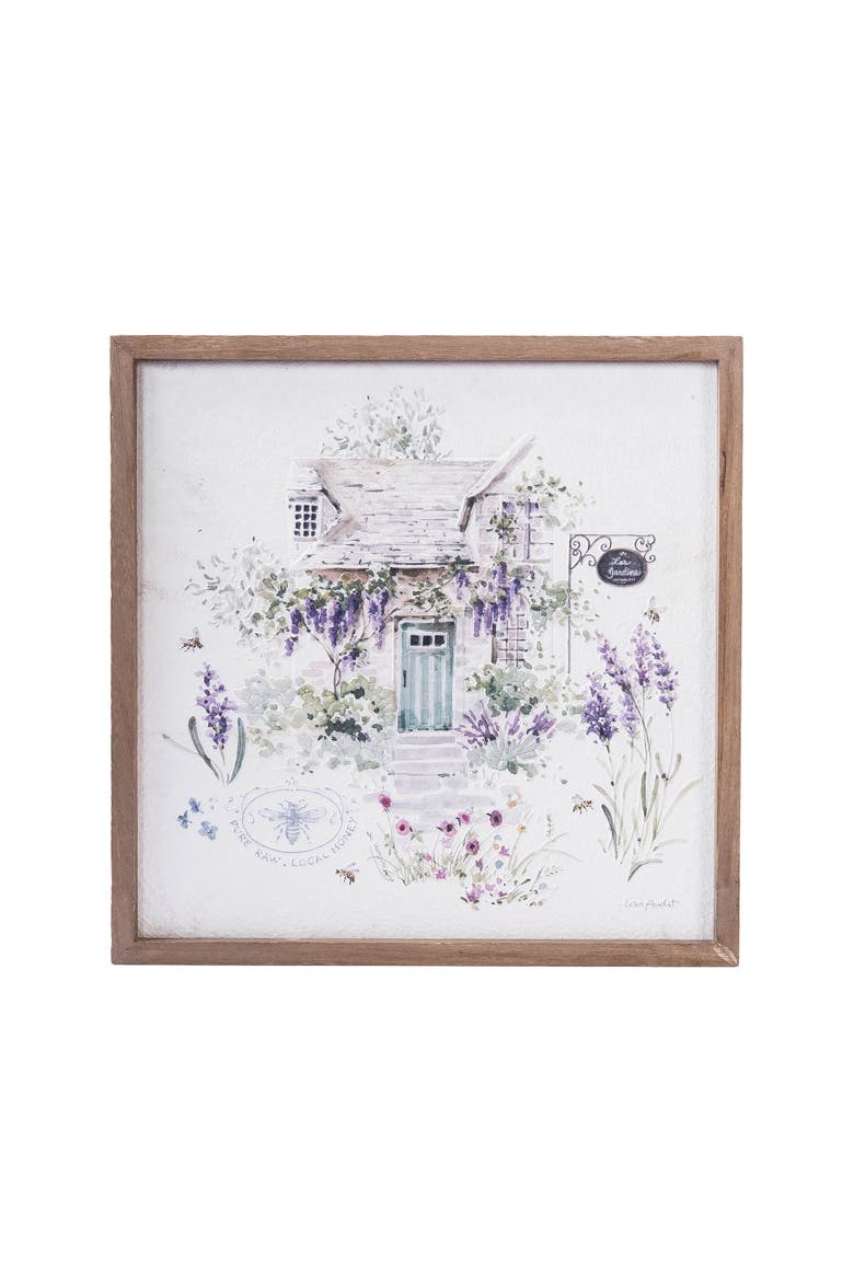 Lavender Villa Cottage Graphic Print Wall Art Décor 15.75", Main, color, Purple