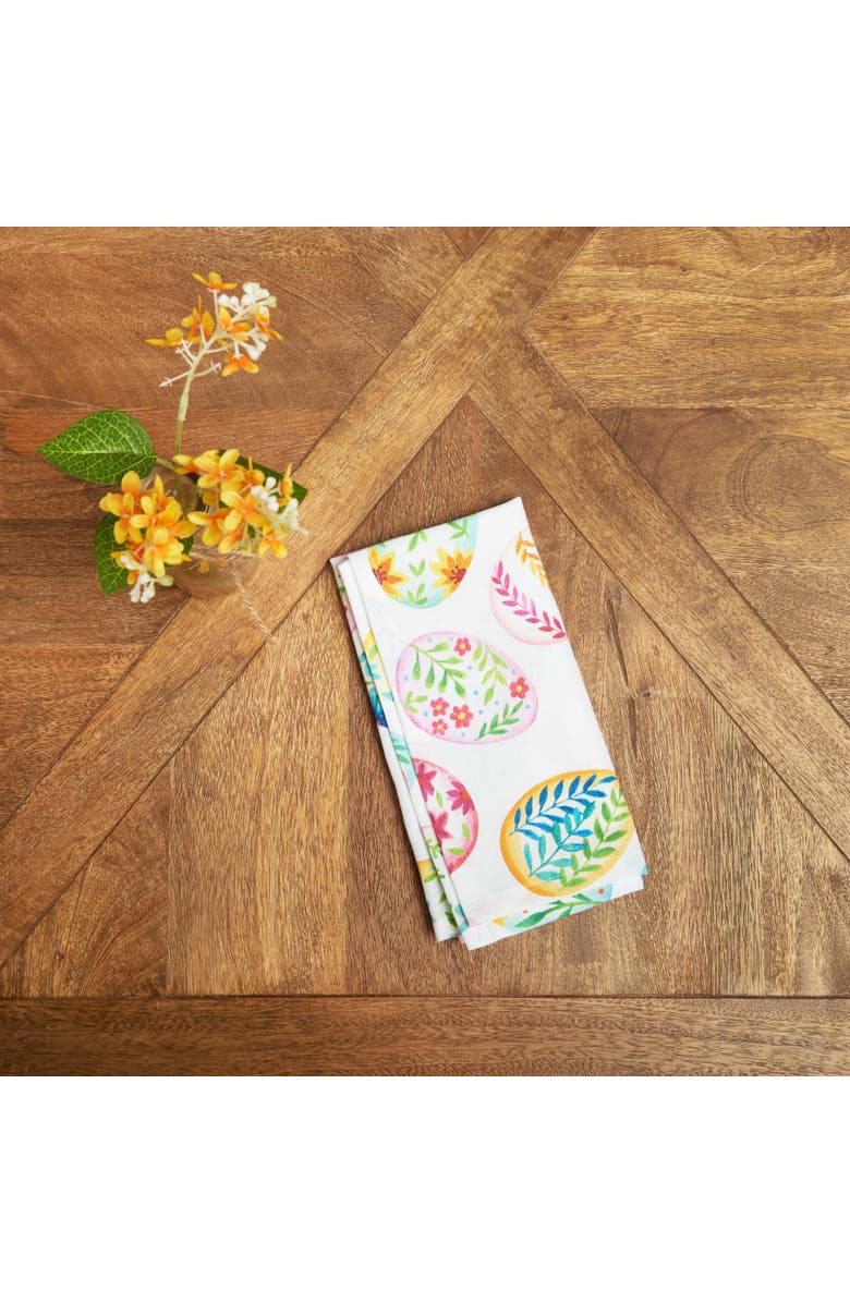 C&F Home Colorful Easter Egg Charm & Plaid Cloth Napkins Set of 6, Alternate, color, Green