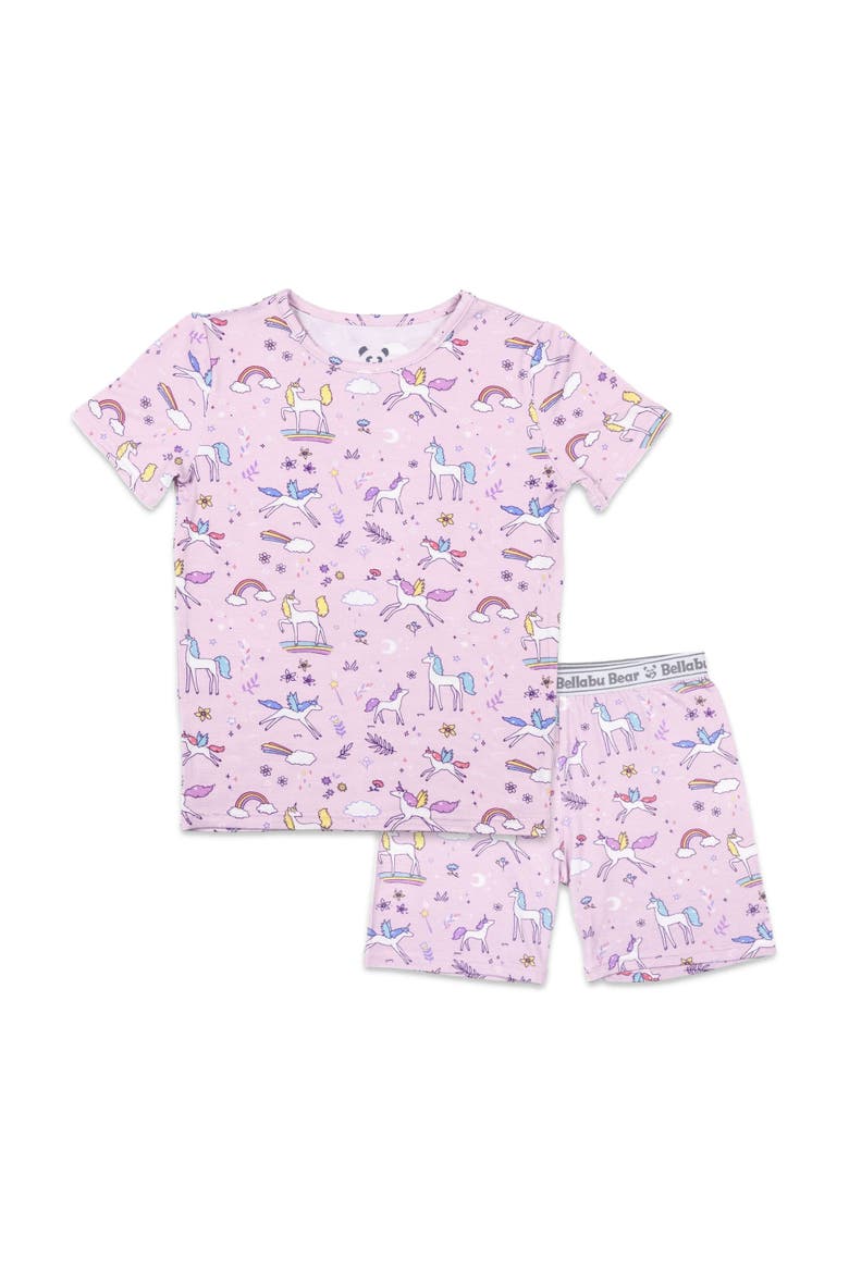Enchanted Unicorn Kids 2-Piece Short Sleeve & Shorts Pajama Set, Main, color, Enchanted Unicorn