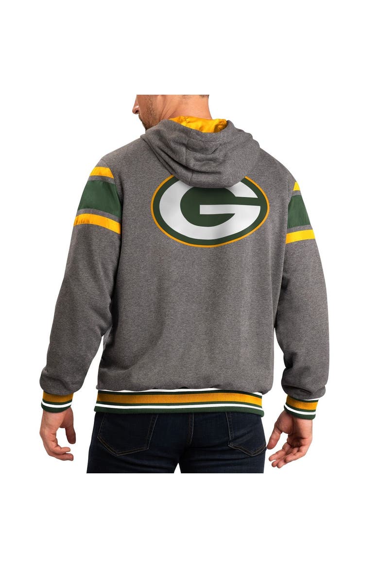 Men's G-III Sports by Carl Banks Green/Gray Green Bay Packers Extreme Full Back Reversible Hoodie Full-Zip Jacket, Alternate, color, Green