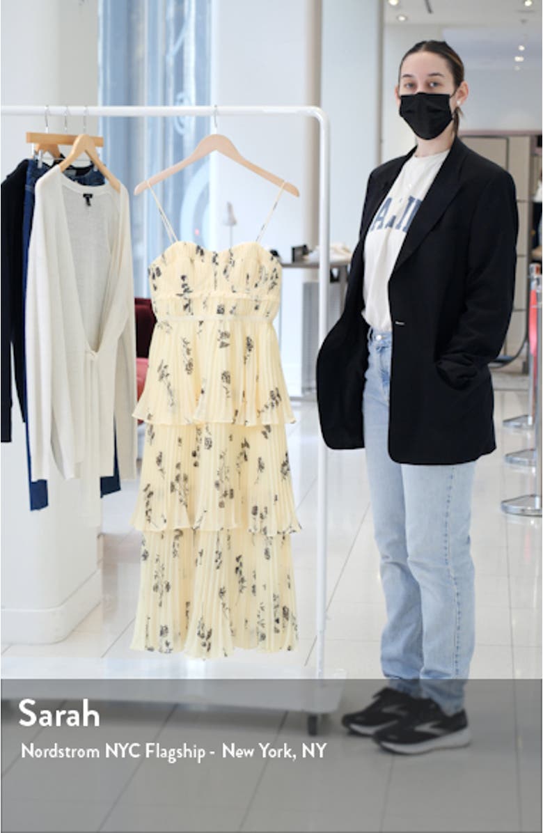 Floral Silhouette Tiered Maxi Dress, sales video thumbnail