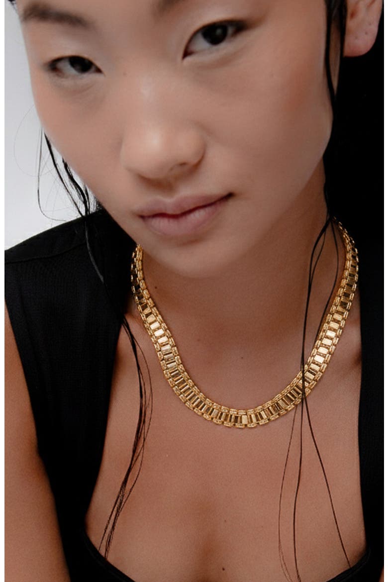 Cratford Necklace in Gold, Alternate, color, Gold