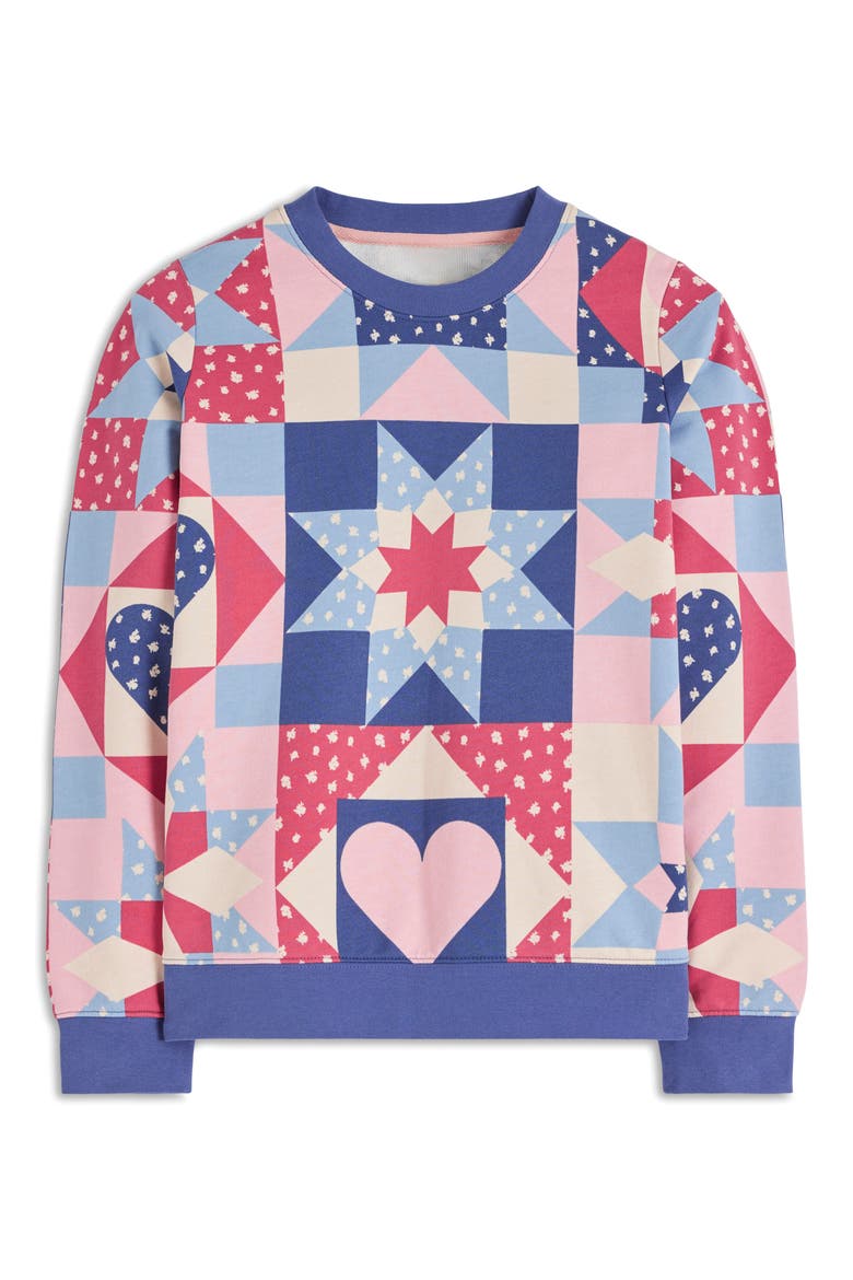 Hannah Patchwork Sweatshirt, Alternate, color, BLUE MULTI HEART PATCHWORK