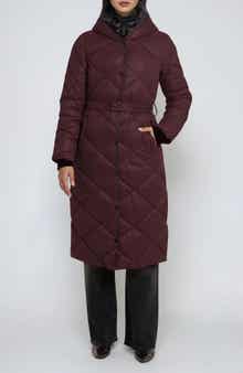 Noize Amiyah Belted Diamond Quilt Longline Jacket