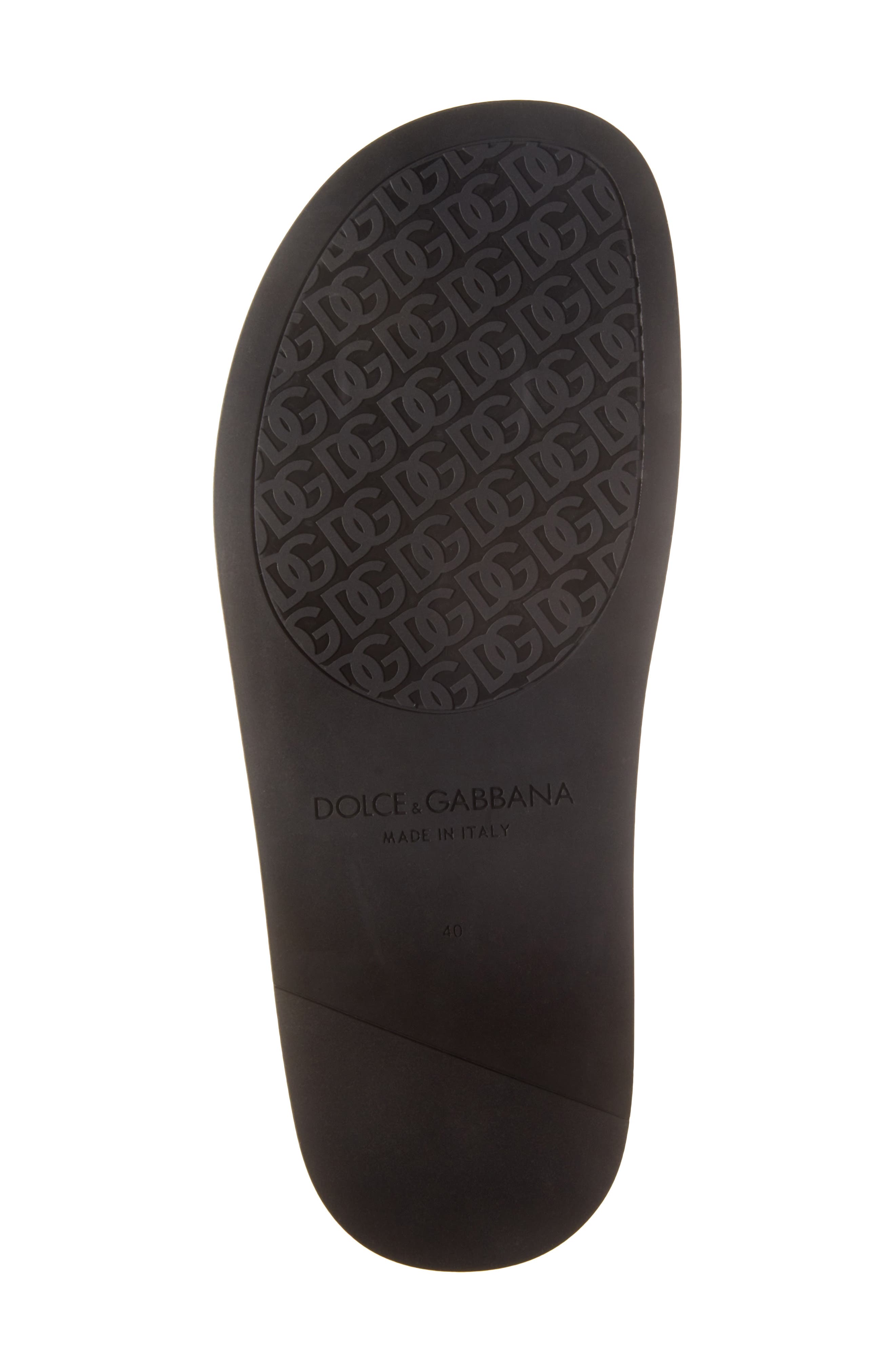 Dolce&Gabbana Beachwear Slide Sandal, Alternate, color, Nero