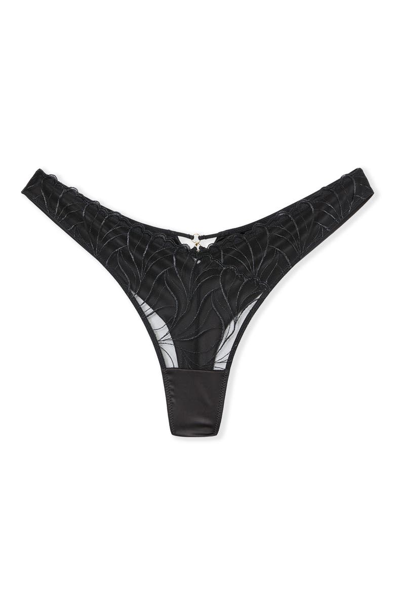 Envolee Tanga Panties, Alternate, color, ANTHRACITE