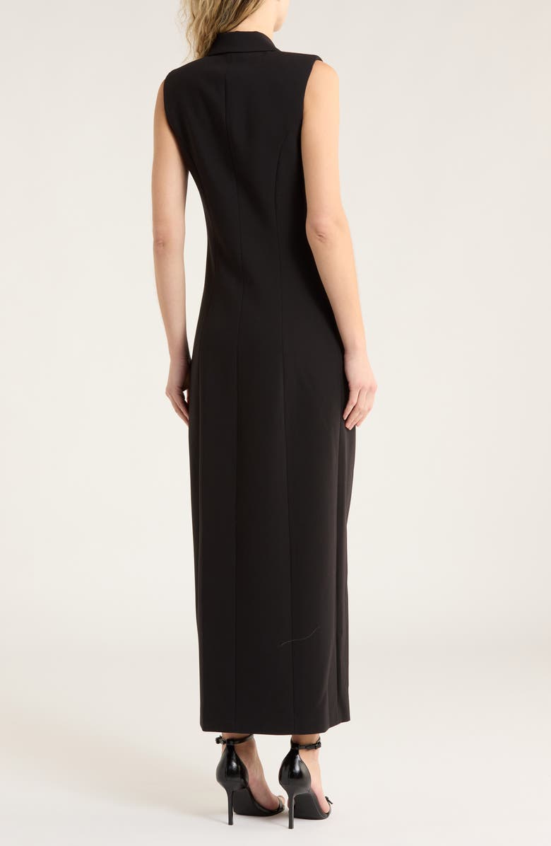 L'AGENCE Sleeveless Blazer Maxi Dress, Alternate, color, Black