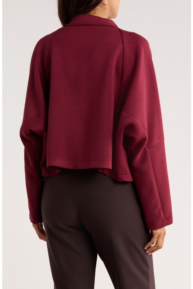 Boxy Crop Jacket, Alternate, color, BURGUNDY