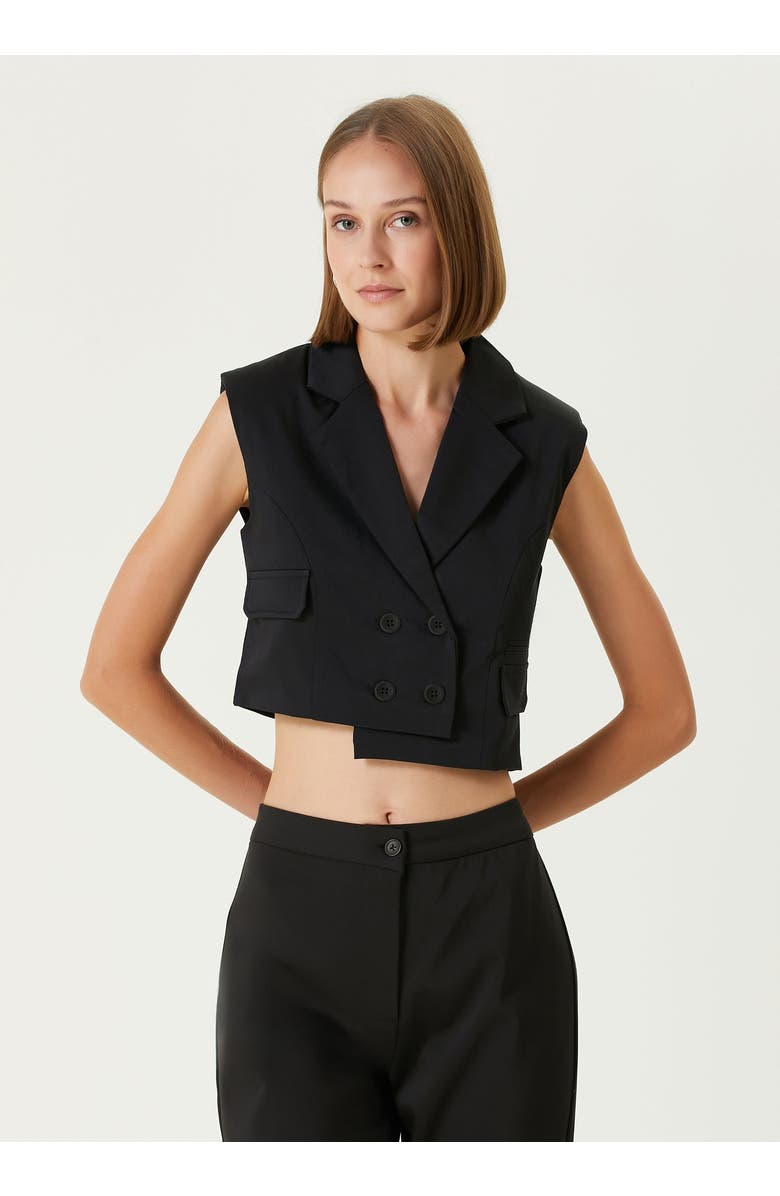 PCFG Woven Crop Vest, Alternate, color, Black