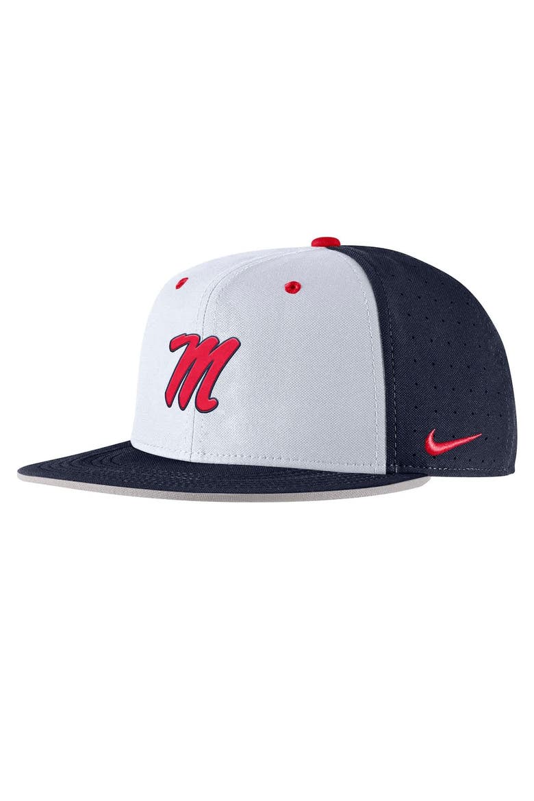 Men's Nike Navy Ole Miss Rebels 2025 On-Field True Performance Baseball Fitted Hat, Main, color, Navy