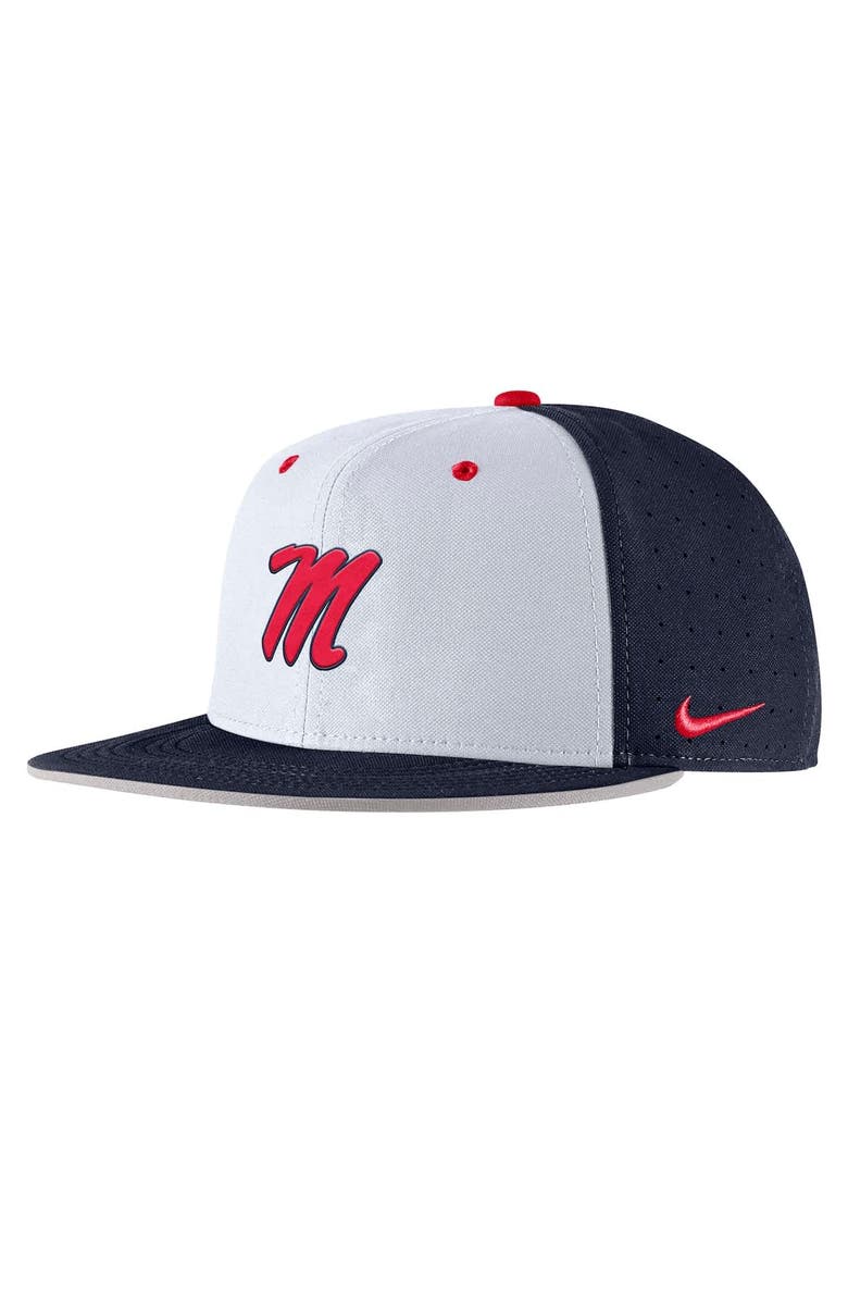 Nike Men's Nike Navy Ole Miss Rebels 2025 On-Field True Performance Baseball Fitted Hat, Main, color, Navy