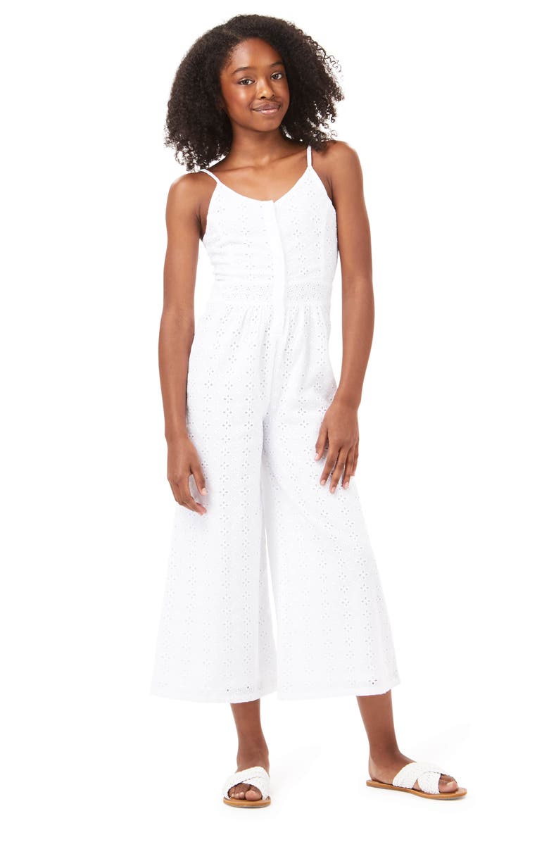 Habitual Girl Haibtual Girl Eyelet Jumpsuit, Main, color, 