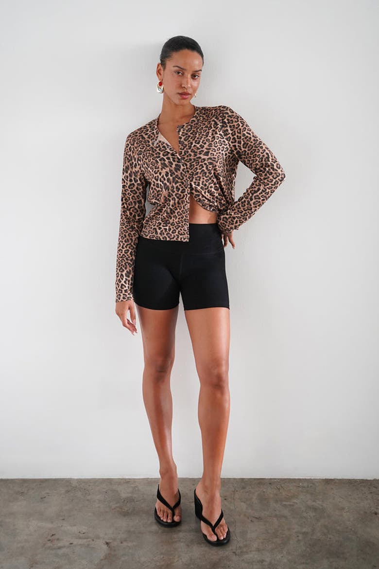 Mira Ribbed Cardigan, Alternate, color, Leopard