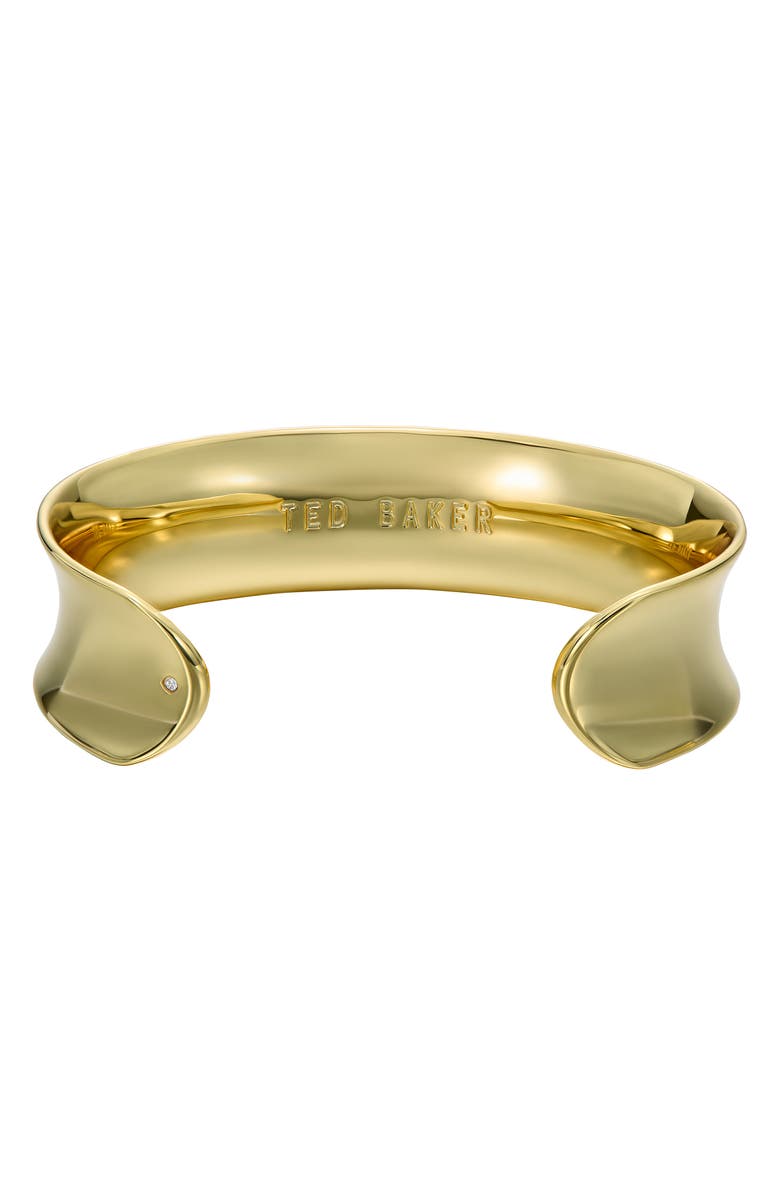 Ted Baker Contina Concave Cuff Bracelet, Alternate, color, Metallic Gold