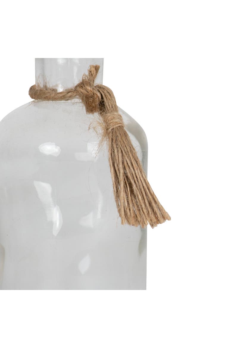 Natural Glass & Jute Bud Vase, Alternate, color, Clear