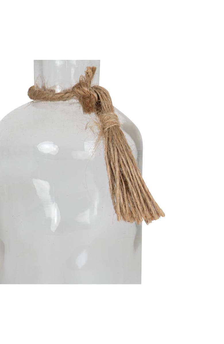 Foreside Home and Garden Natural Glass & Jute Bud Vase, Alternate, color, Clear