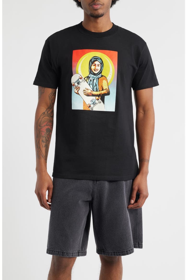 Skateistan Graphic T-Shirt, Main, color, BLACK