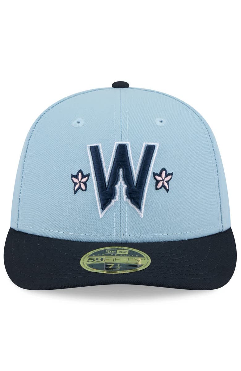 New Era Men's New Era Light Blue/Navy Washington Nationals 2025 City Connect Low Profile 59FIFTY Fitted Hat, Alternate, color, Light Blue