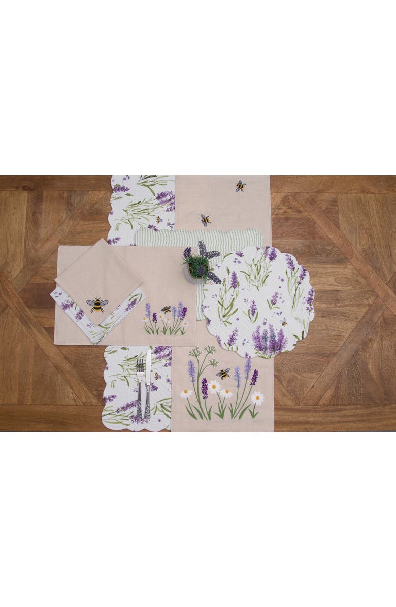 C&F Home Lavender & Bee Garden Placemats Set of 6, Alternate, color, Yellow