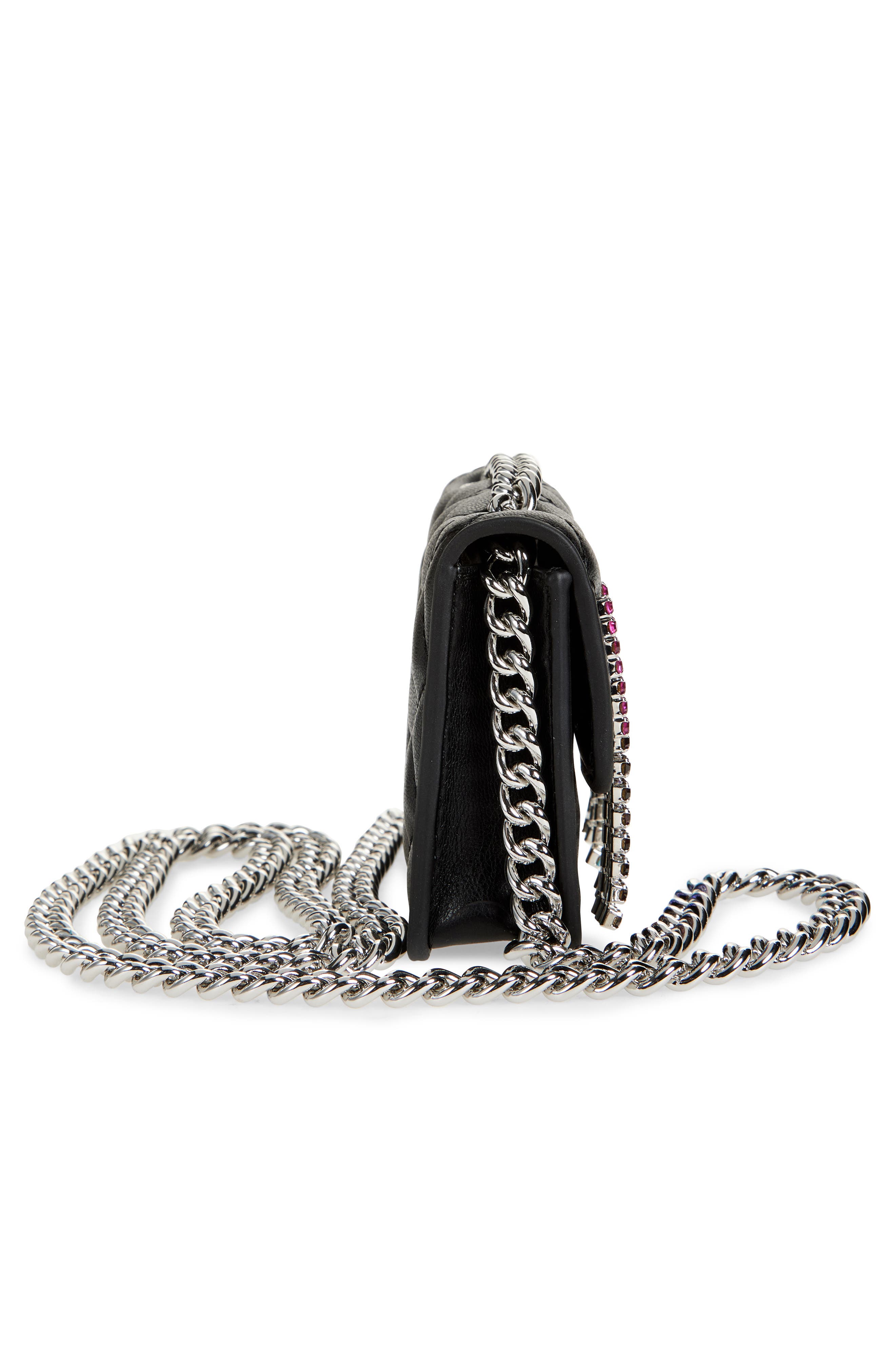 Kurt Geiger London Micro Kensington Crystal Kurt Crossbody Bag, Alternate, color, 