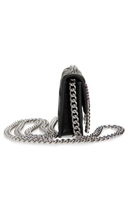 Kurt Geiger London Micro Kensington Crystal Kurt Crossbody Bag In Gray