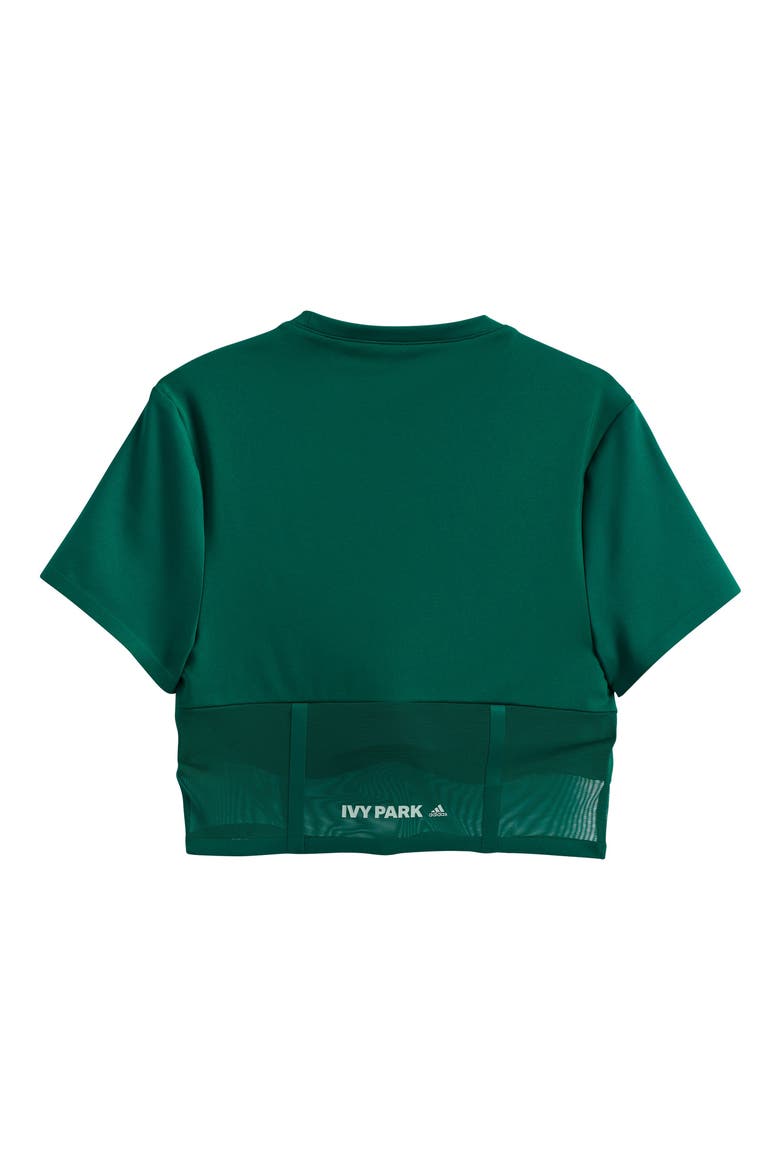 Corset Crop Top, Alternate, color, DARK GREEN