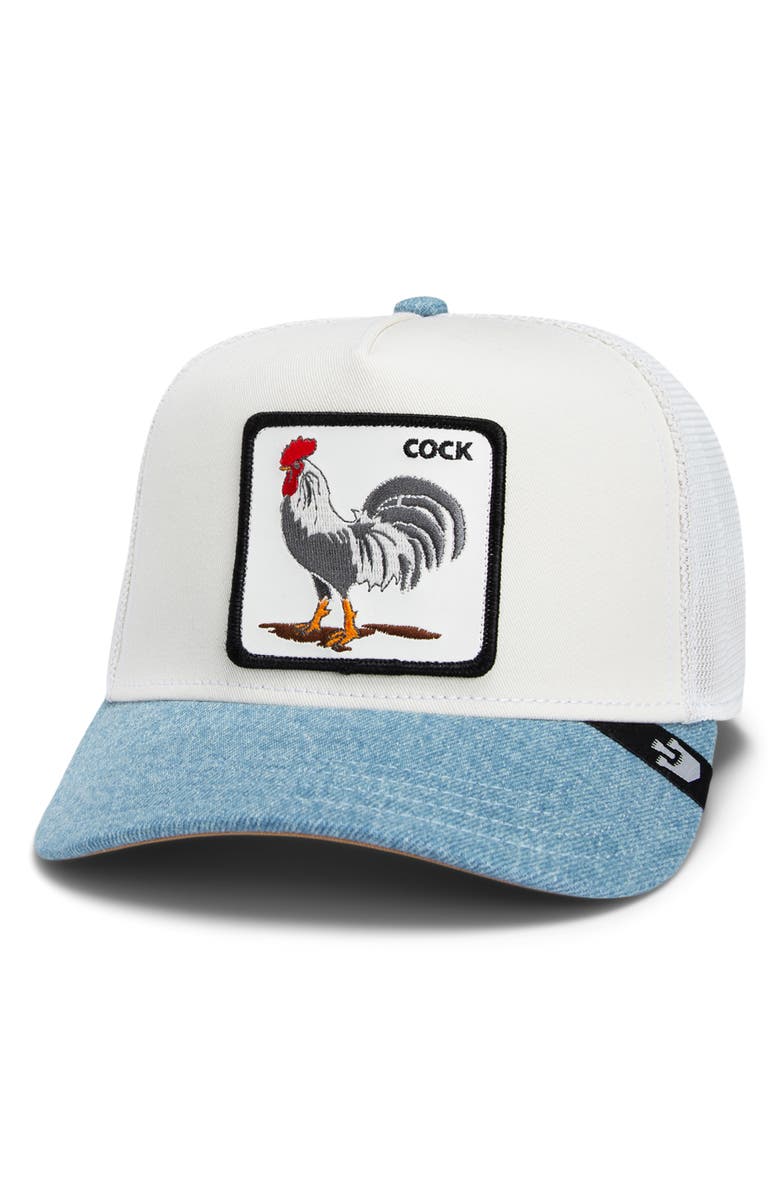 Goorin Bros. Rooster Patch Snapback Baseball Cap, Main, color, White