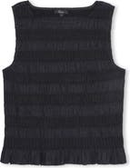 Rails Kane Ruched & Embroidered Shell