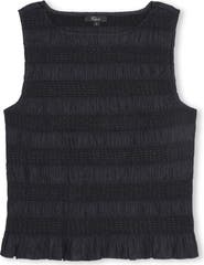 Rails Kane Ruched & Embroidered Shell