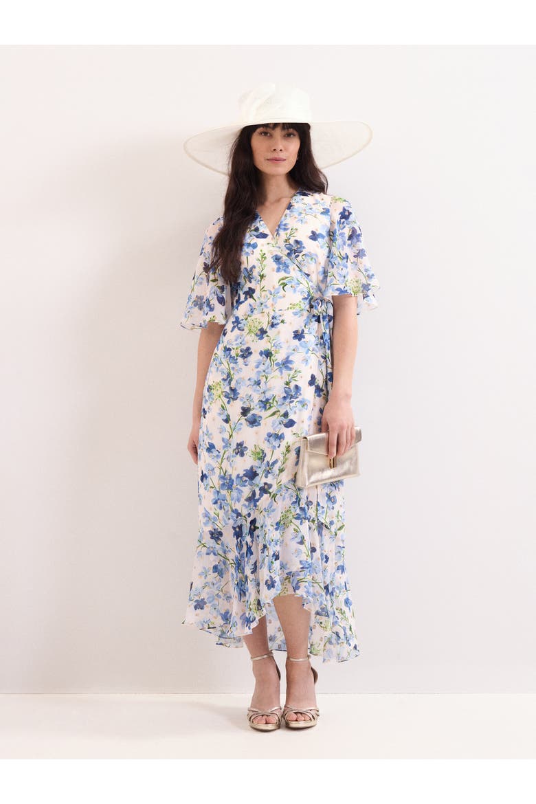 Juliette Midi Wrap Dress, Main, color, Cream
