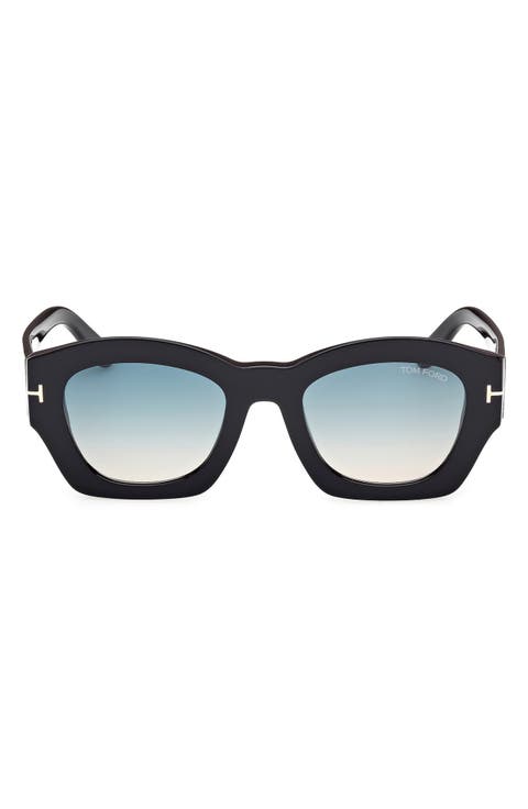 Guilliana 52mm Gradient Geometric Sunglasses