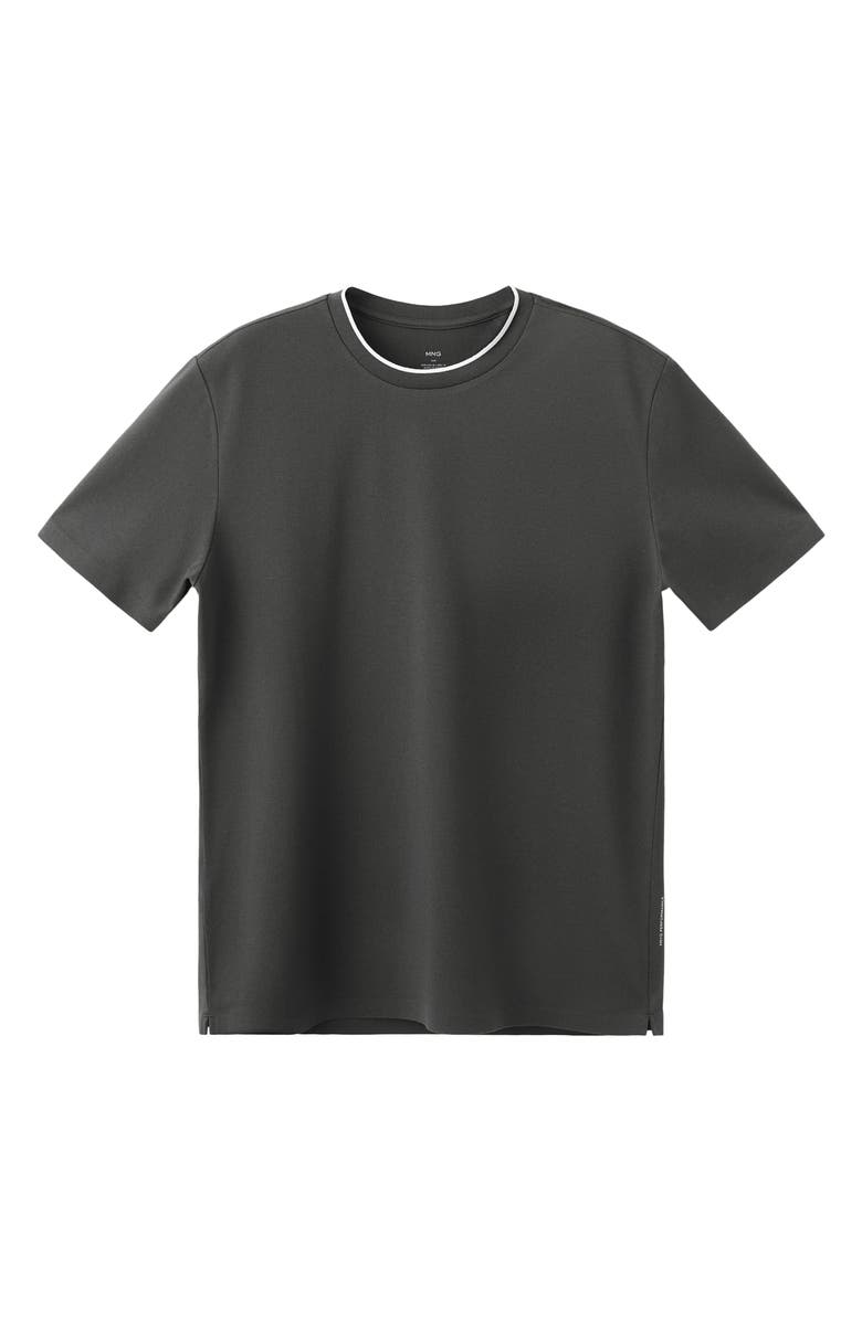 MANGO Slim Fit Comfort Stretch T-Shirt, Alternate, color, Dark Grey