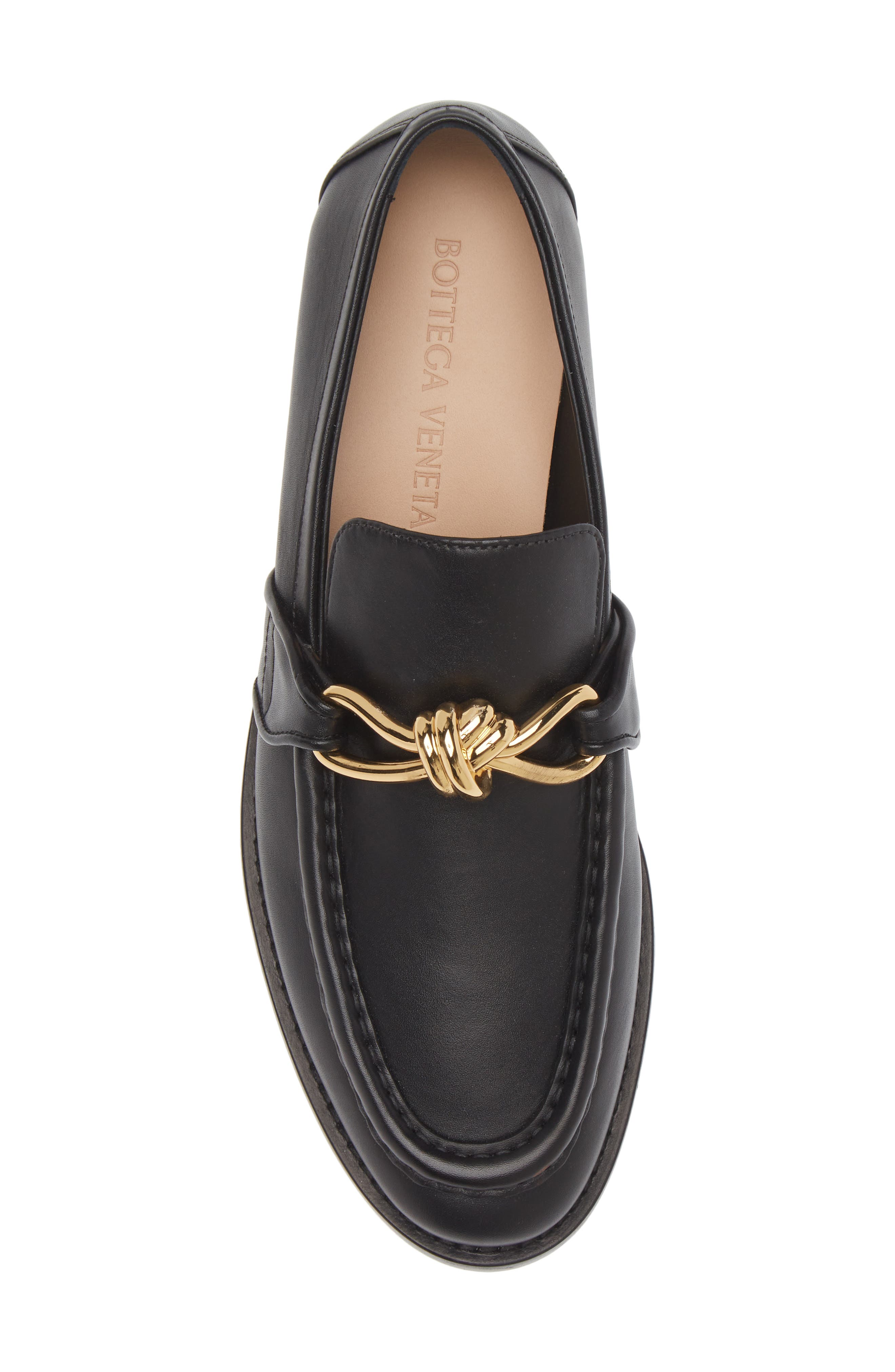 Bottega Veneta Astaire Knot Bit Loafer, Alternate, color, Black