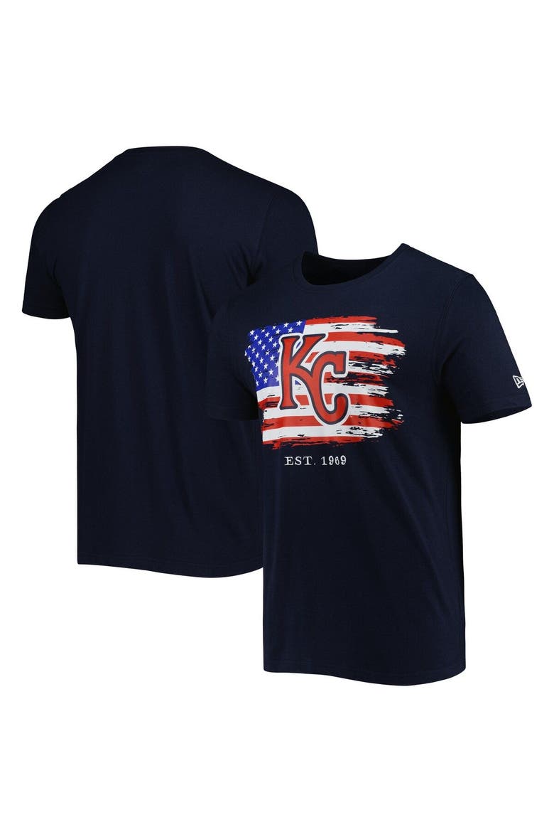 Men's New Era Navy Kansas City Royals 4th of July Jersey T-Shirt, Main, color, Navy