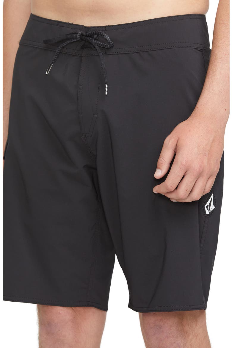 Lido Solid Mod Board Shorts, Alternate, color, BLACK