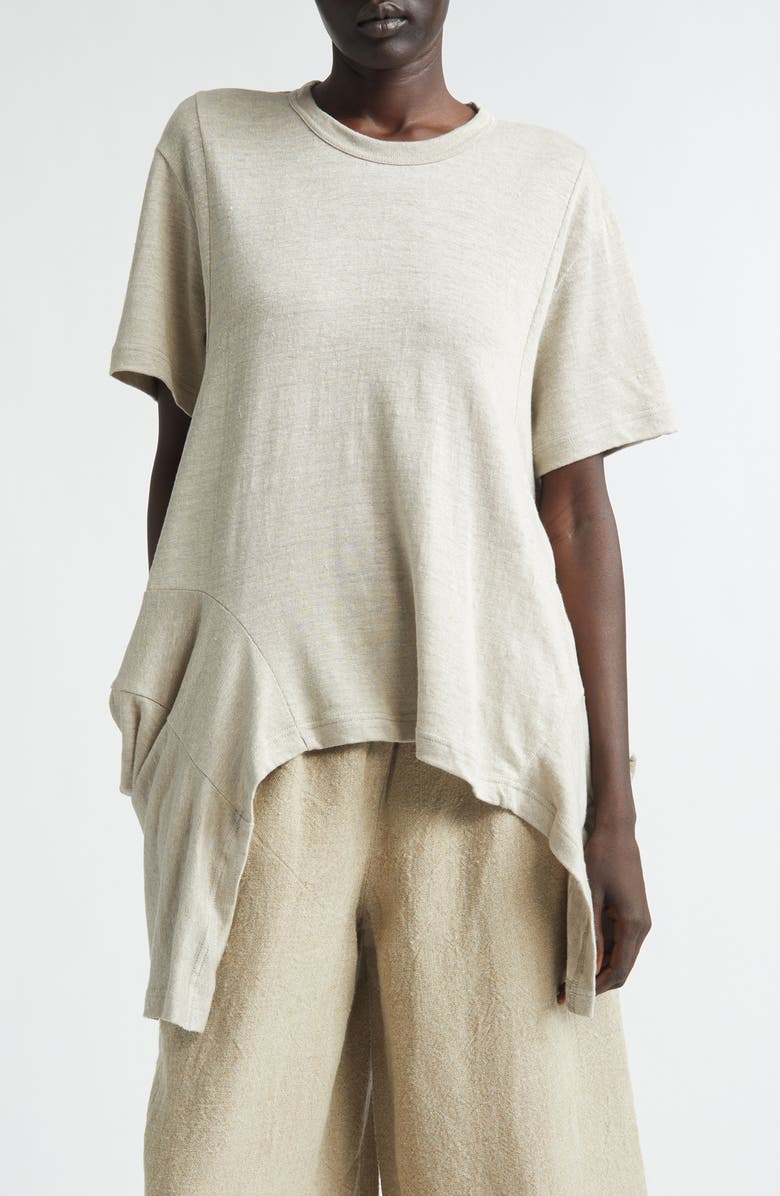 Comme des Garçons Thick Linen Jersey T-Shirt, Main, color, Ecru