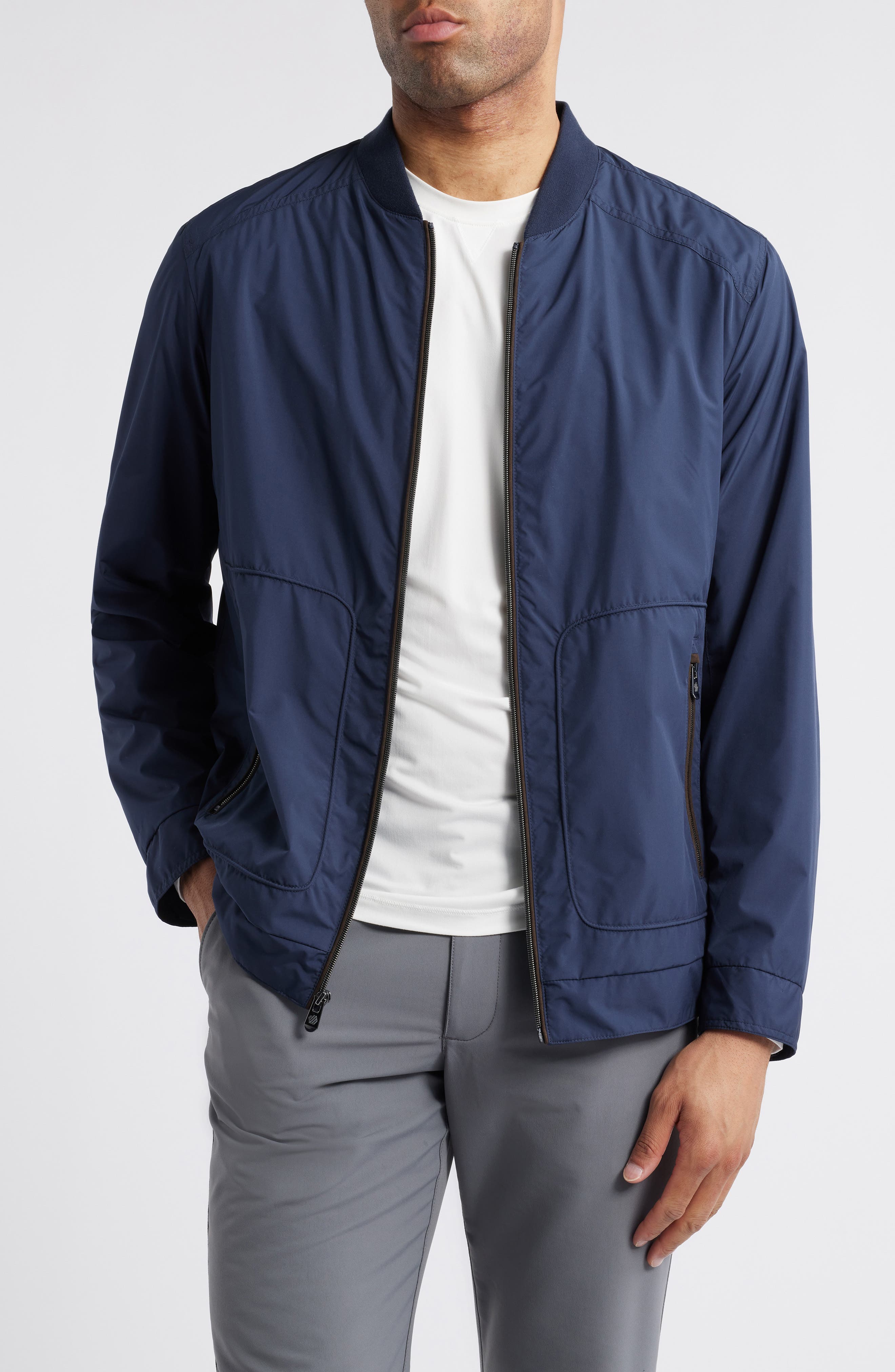 Johnston & Murphy XC4® Knit Collar Water Resistant Jacket (Men) | Nordstrom