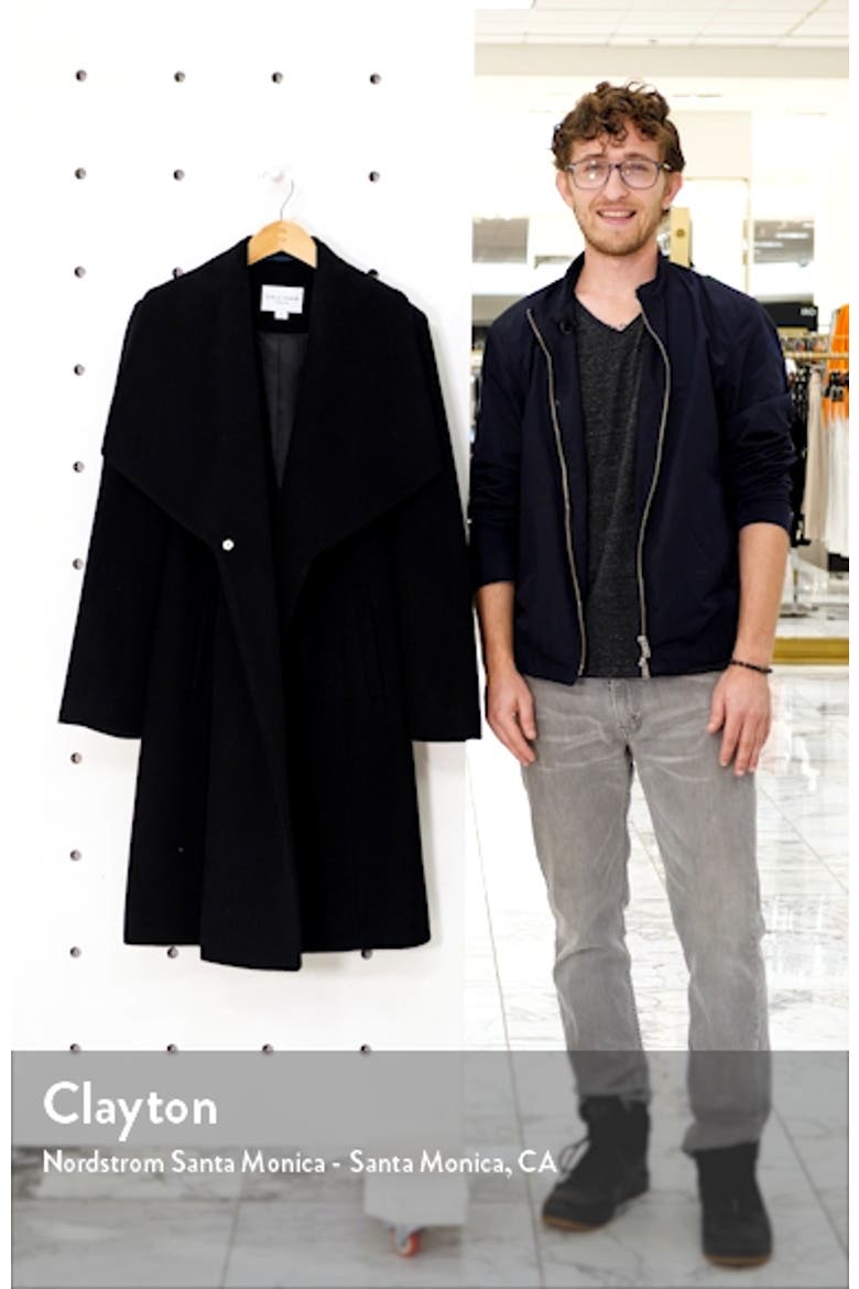Slick Wool Blend Wrap Coat video