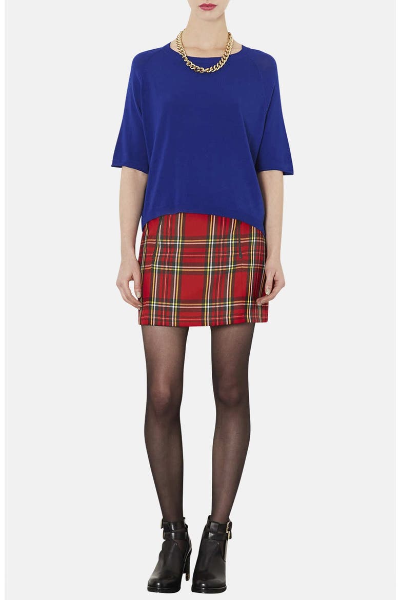 Tartan Plaid Skirt, Alternate, color, RED