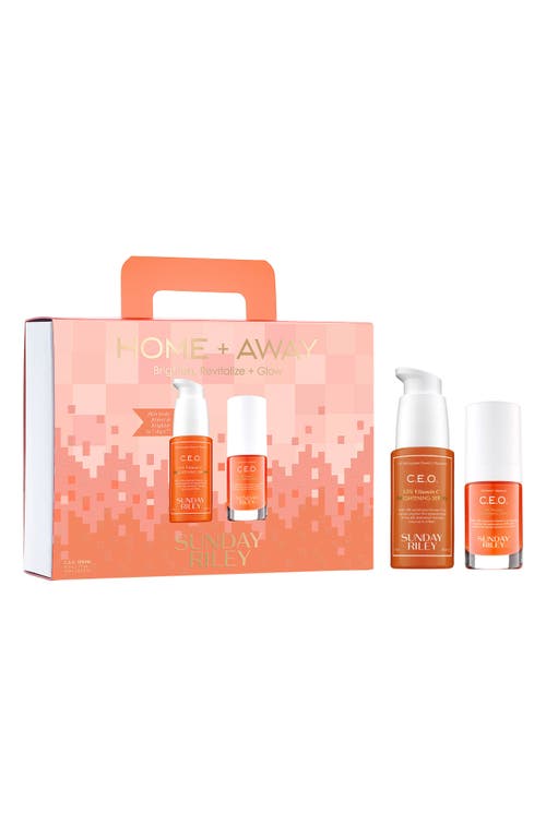 Sunday Riley Home+ Away Brighten, Revitalize + Glow With Ceo 15% Vitamin C Serum Home + Away Brighten, Revitalize In Multi
