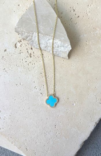 Initial Clover Pendant Necklace