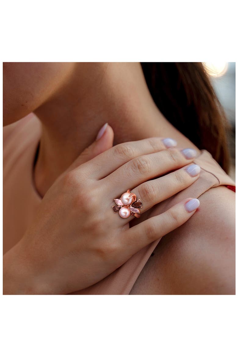 7-8.5mm Pink Cultured Freshwater Pearl Ring, Alternate, color, PINK