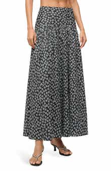 STAUD Procida Print Maxi Skirt