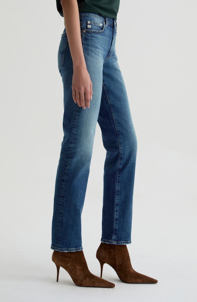AG Sandra Low Rise Slim Straight Leg Jeans, Alternate, color, 10 Years Illiad