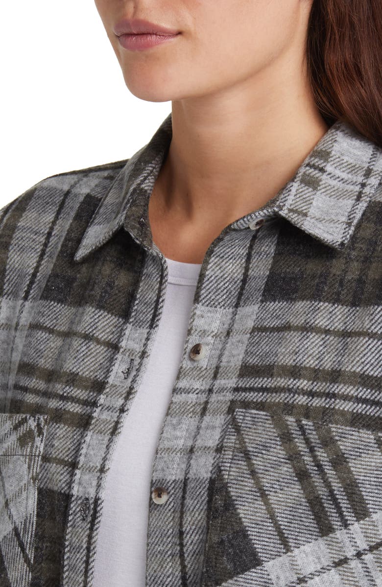 beachlunchlounge Plaid Shirt Jacket, Alternate, color, 
