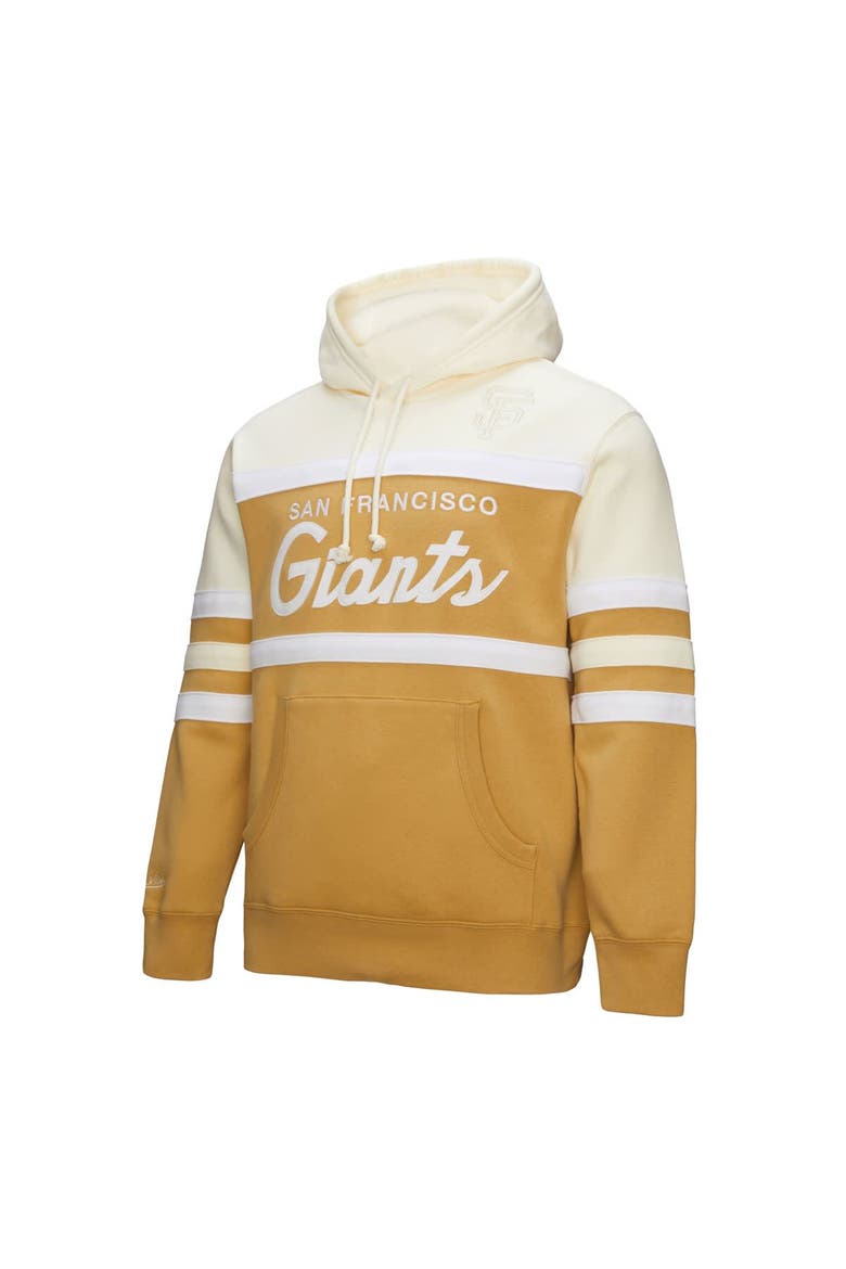 Men's Mitchell & Ness Tan/Cream San Francisco Giants Head Coach Pullover Hoodie, Alternate, color, Tan