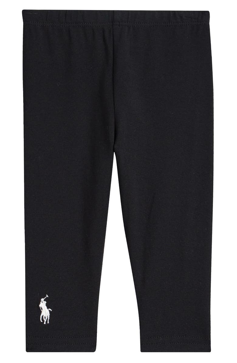 Ralph Lauren Cotton Leggings, Main, color, Polo Black